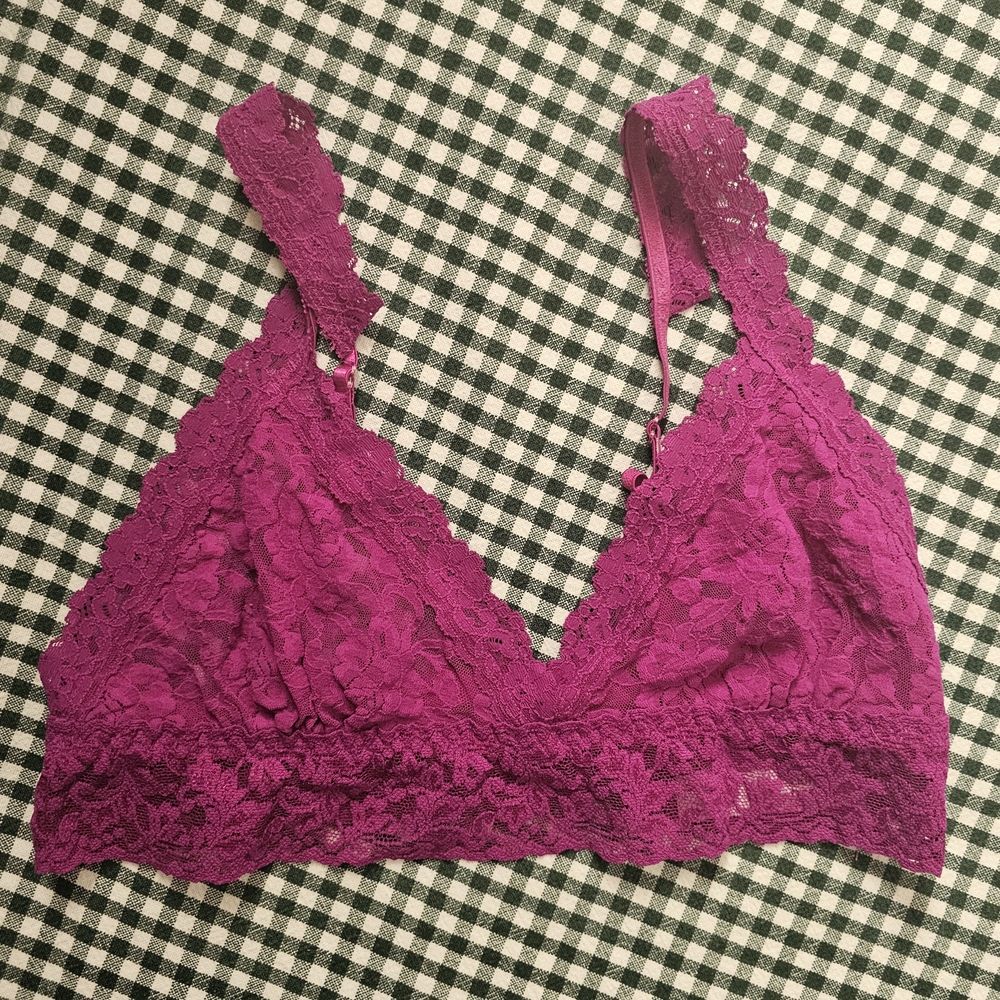 Hanky Panky Signature Lace Crossover Bralette Countess Pink